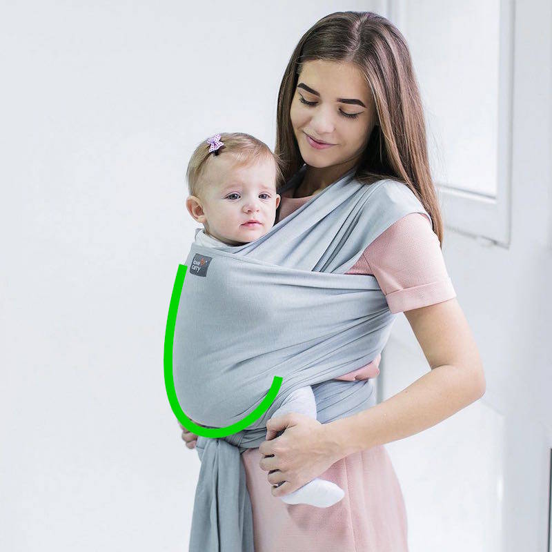 Love And Carry Stretchy Baby Wrap Silver Echarpe De Portage Extensible